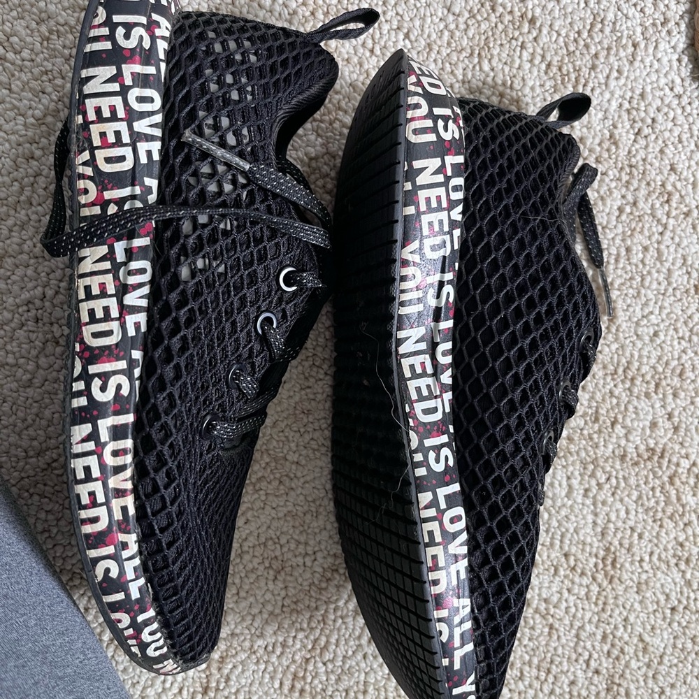 NOBULL black Mesh Sneakers with 'Love Is All You Need' Accent
